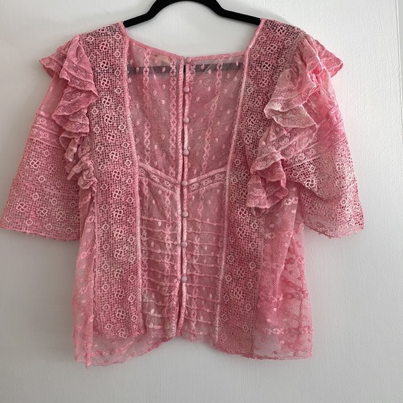 Loveshackfancy Pink Crochet Top - Picture 3 of 3